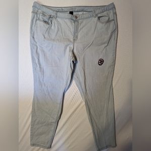 Lane Bryant womens Faded‎ Denim Skinny Jeans size 26 lp69